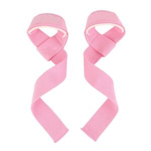pink lifting straps for strength training