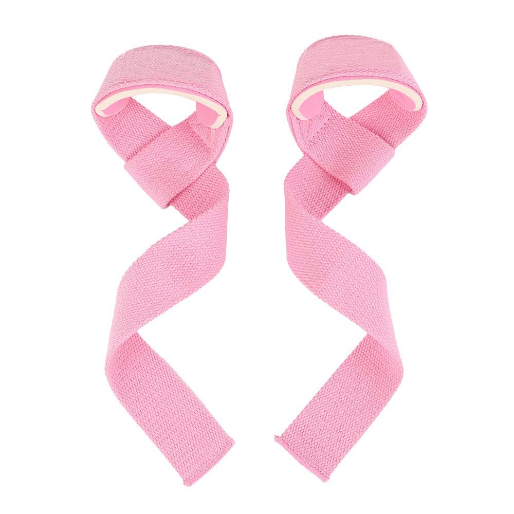 pink lifting straps for strength training