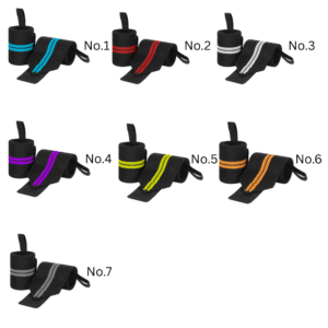 Double Stripe Gym Wrist Straps with thumb loop (2)