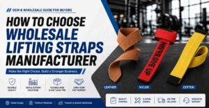 Wholesale lifting straps manufacturer featuring leather, nylon and cotton lifting straps