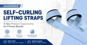 Self-Curling Lifting Straps Wholesale for Fitness Brands